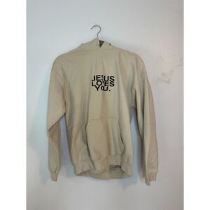 Jesus Loves You Beige Hoodie – Graphic Sweatshirt